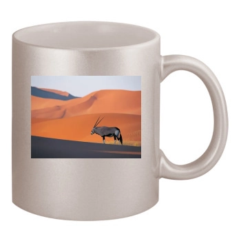 Desert 11oz Metallic Silver Mug