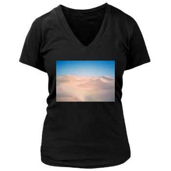 Desert Women's Deep V-Neck TShirt