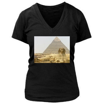 Desert Women's Deep V-Neck TShirt