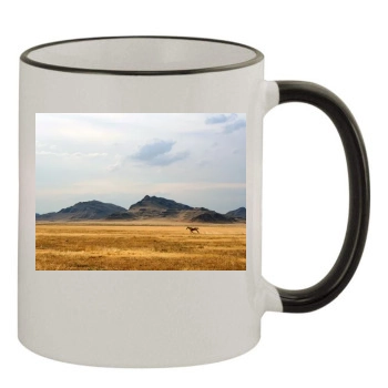 Desert 11oz Colored Rim & Handle Mug