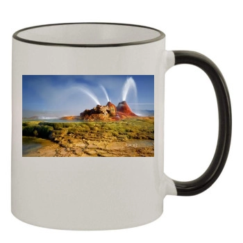 Desert 11oz Colored Rim & Handle Mug