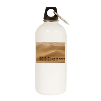 Desert White Water Bottle With Carabiner