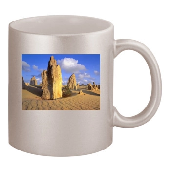 Desert 11oz Metallic Silver Mug