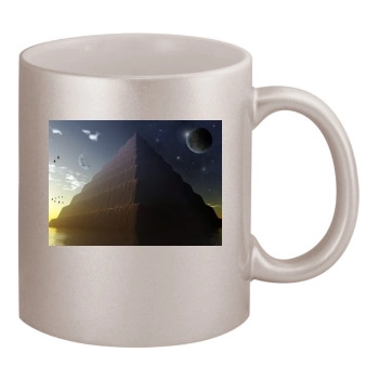 Desert 11oz Metallic Silver Mug