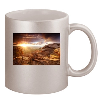 Desert 11oz Metallic Silver Mug