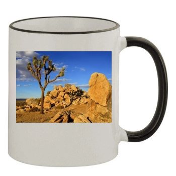 Desert 11oz Colored Rim & Handle Mug