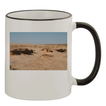 Desert 11oz Colored Rim & Handle Mug