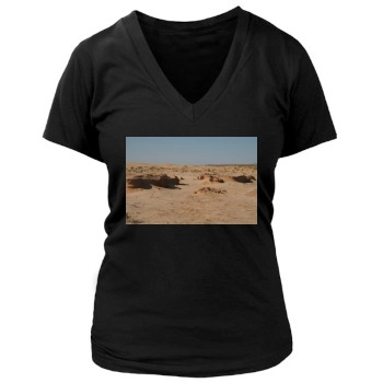 Desert Women's Deep V-Neck TShirt