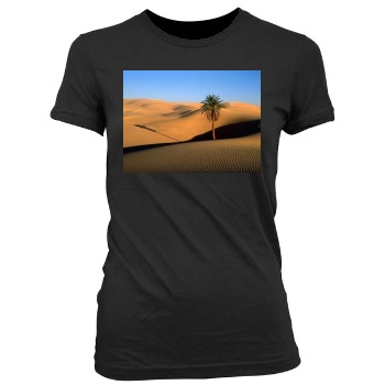 Desert Women's Junior Cut Crewneck T-Shirt