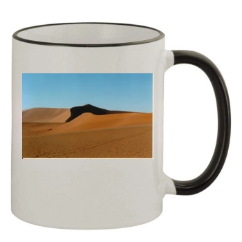 Desert 11oz Colored Rim & Handle Mug