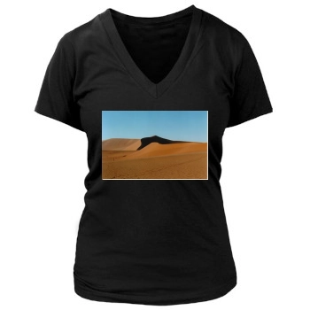 Desert Women's Deep V-Neck TShirt