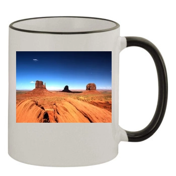 Desert 11oz Colored Rim & Handle Mug