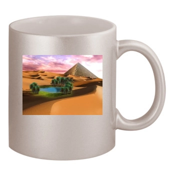 Desert 11oz Metallic Silver Mug