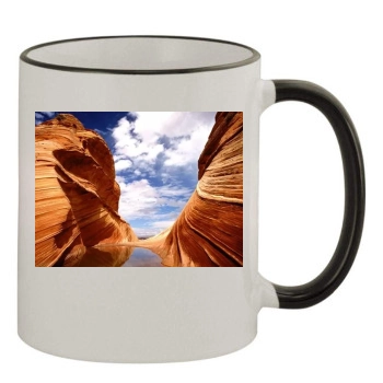 Desert 11oz Colored Rim & Handle Mug