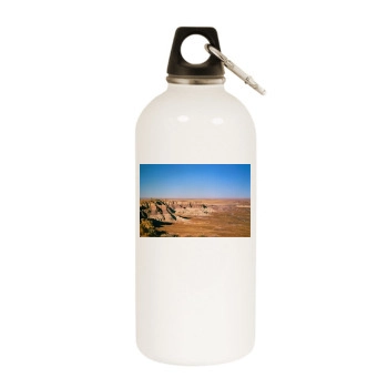 Desert White Water Bottle With Carabiner