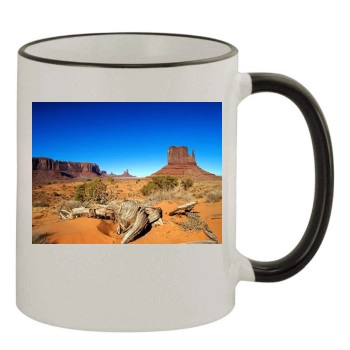 Desert 11oz Colored Rim & Handle Mug