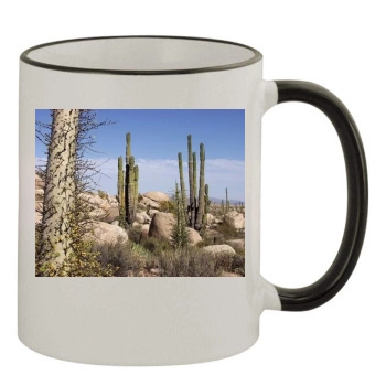 Desert 11oz Colored Rim & Handle Mug