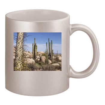 Desert 11oz Metallic Silver Mug