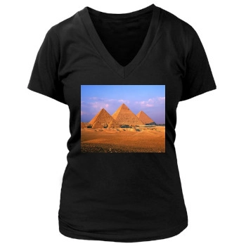 Desert Women's Deep V-Neck TShirt