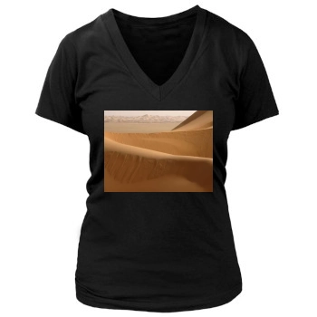 Desert Women's Deep V-Neck TShirt