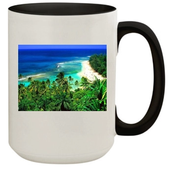 Islands 15oz Colored Inner & Handle Mug