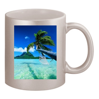 Islands 11oz Metallic Silver Mug