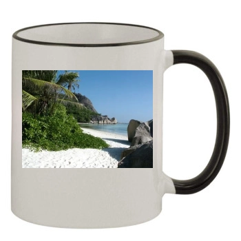 Islands 11oz Colored Rim & Handle Mug