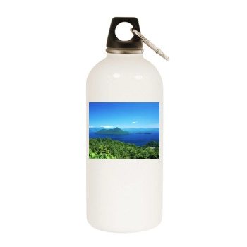 Islands White Water Bottle With Carabiner