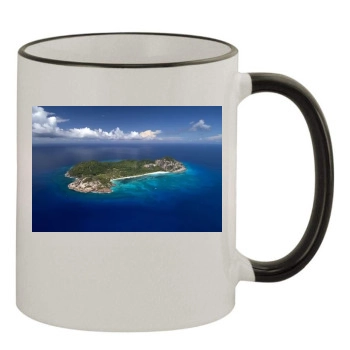 Islands 11oz Colored Rim & Handle Mug