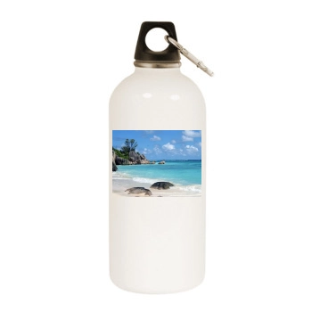 Islands White Water Bottle With Carabiner