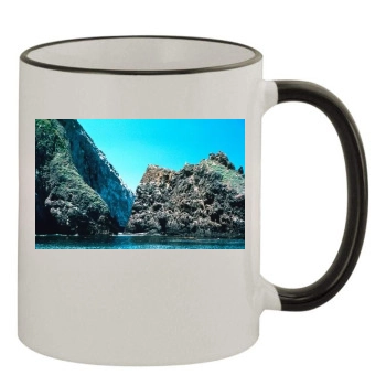 Islands 11oz Colored Rim & Handle Mug