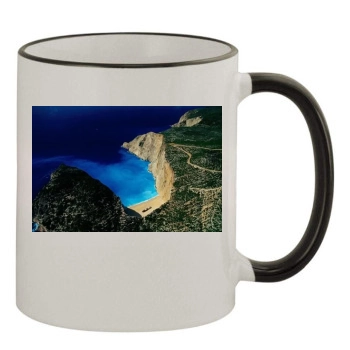 Islands 11oz Colored Rim & Handle Mug