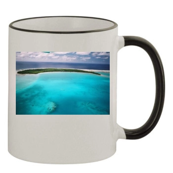 Islands 11oz Colored Rim & Handle Mug