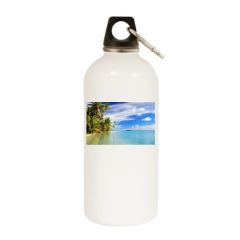 Islands White Water Bottle With Carabiner