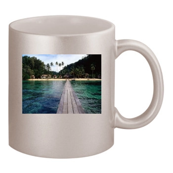 Islands 11oz Metallic Silver Mug