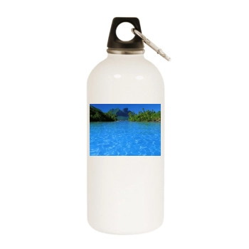 Islands White Water Bottle With Carabiner