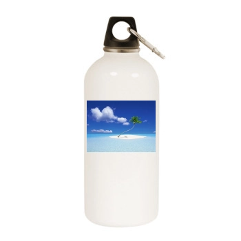 Islands White Water Bottle With Carabiner