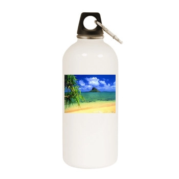 Islands White Water Bottle With Carabiner