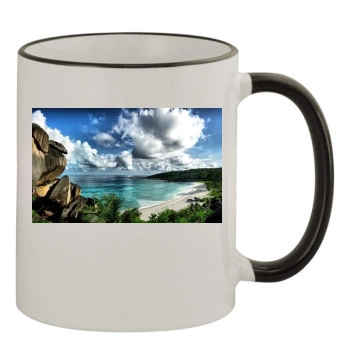 Islands 11oz Colored Rim & Handle Mug