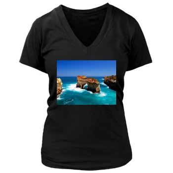 Islands Women's Deep V-Neck TShirt