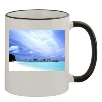 Oceans 11oz Colored Rim & Handle Mug