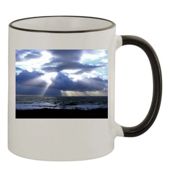 Oceans 11oz Colored Rim & Handle Mug