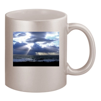 Oceans 11oz Metallic Silver Mug