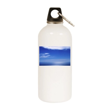 Oceans White Water Bottle With Carabiner