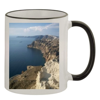 Oceans 11oz Colored Rim & Handle Mug