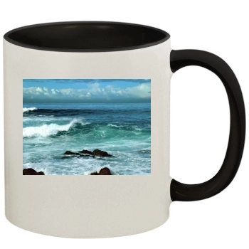 Oceans 11oz Colored Inner & Handle Mug