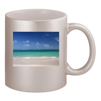 Oceans 11oz Metallic Silver Mug