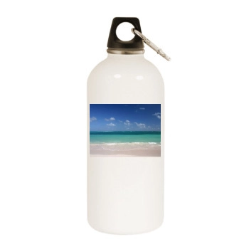 Oceans White Water Bottle With Carabiner