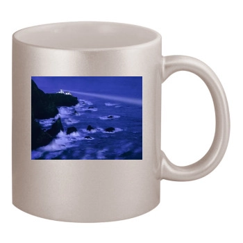 Oceans 11oz Metallic Silver Mug