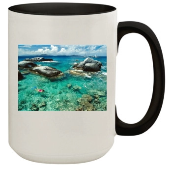 Oceans 15oz Colored Inner & Handle Mug